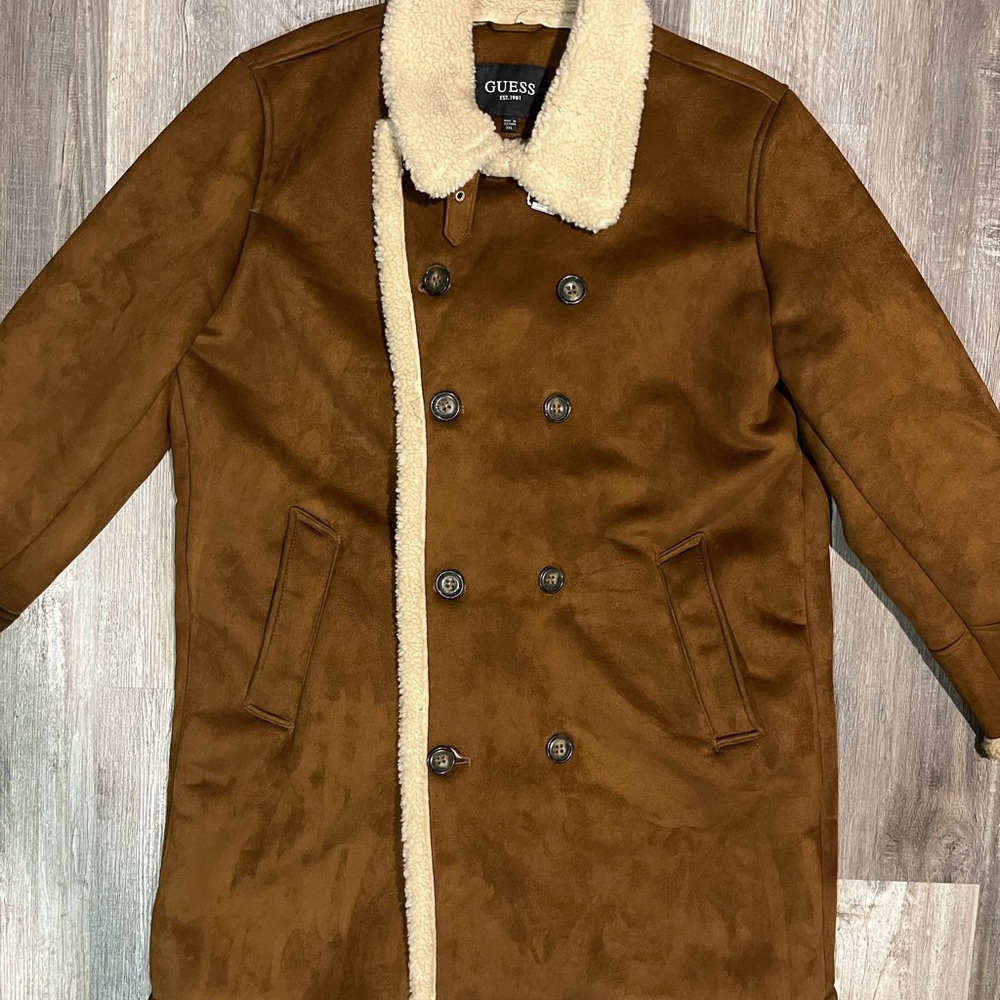 GUESS Men's Brown Winter Coat